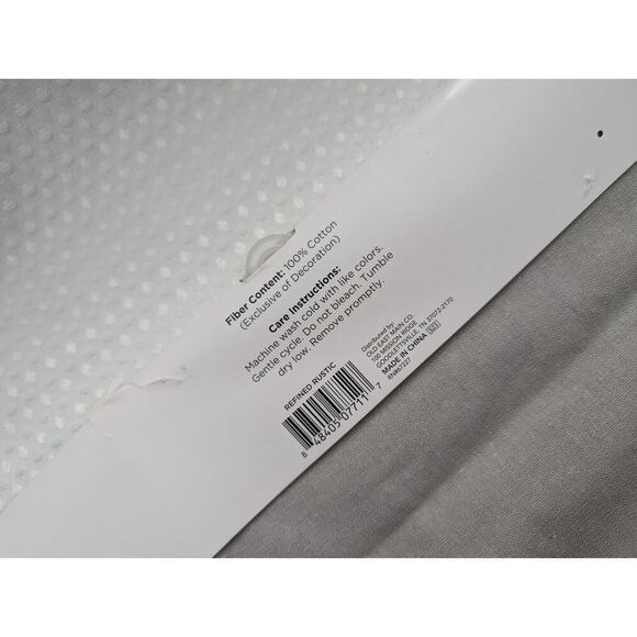 NWT! TRUE LIVING! GRAY & WHITE TABLE RUNNER, "HOME SWEET HOME!" 13" X 68" - Picture 6 of 9